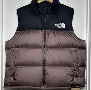 North Face Womens XXL 1996 Retro Nuptse Vest NWT Tawny Quartz 700 Down Puffer